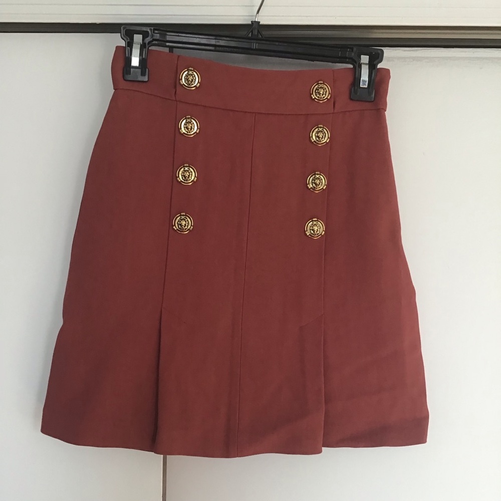 Elisabetta Franchi Gonna Skirt Button Detail Size 4